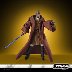 STAR WARS Mace Windu VC35 face deco close-up shows collectible realism.
