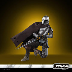 Star Wars Vintage Collection Mandalorian figure with Darksaber for action scenes.