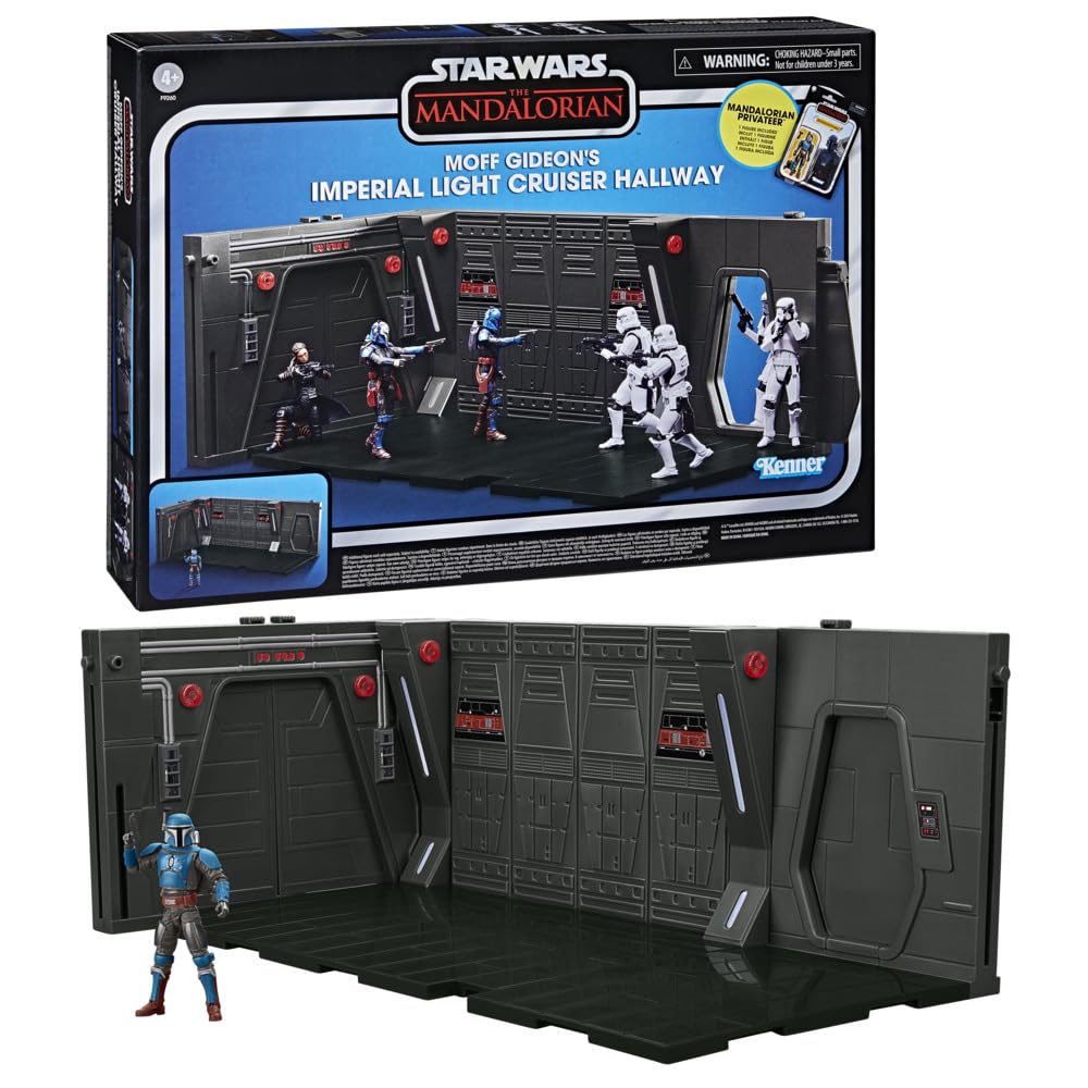 STAR WARS The Vintage Collection Moff Gideon's Imperial Light Cruiser hallway display for collectors.