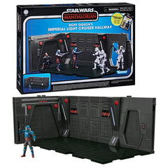 STAR WARS The Vintage Collection Moff Gideon's Imperial Light Cruiser hallway display for collectors.