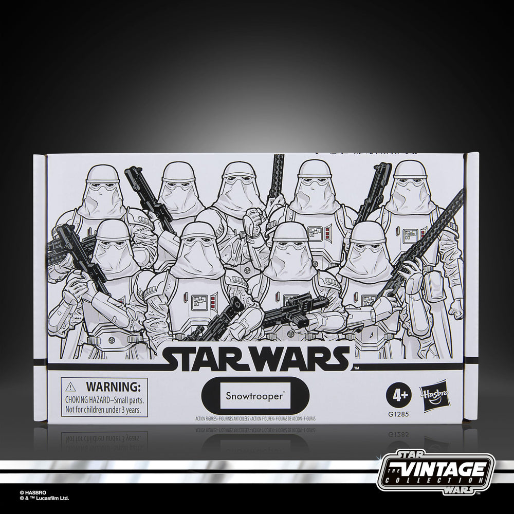 STAR WARS Vintage Collection Snowtrooper 4-Pack action figures with premium deco for display