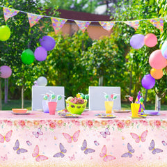 Staraise disposable plastic tablecloth protects surfaces during spills and messy treats.