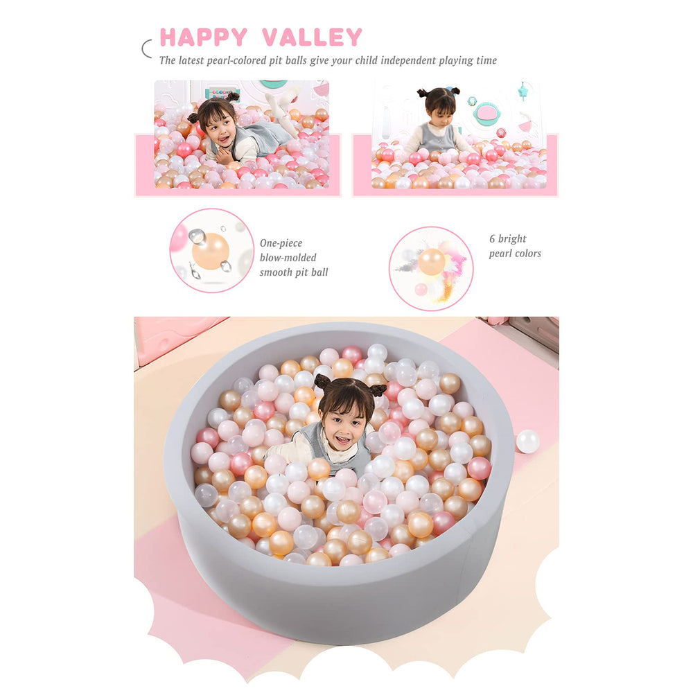 STARBOLO ball pit 100 pearls closeup detail shows smooth texture for gentle handling