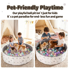 STARBOLO ball pit with easy-clean surface for fast cleanup