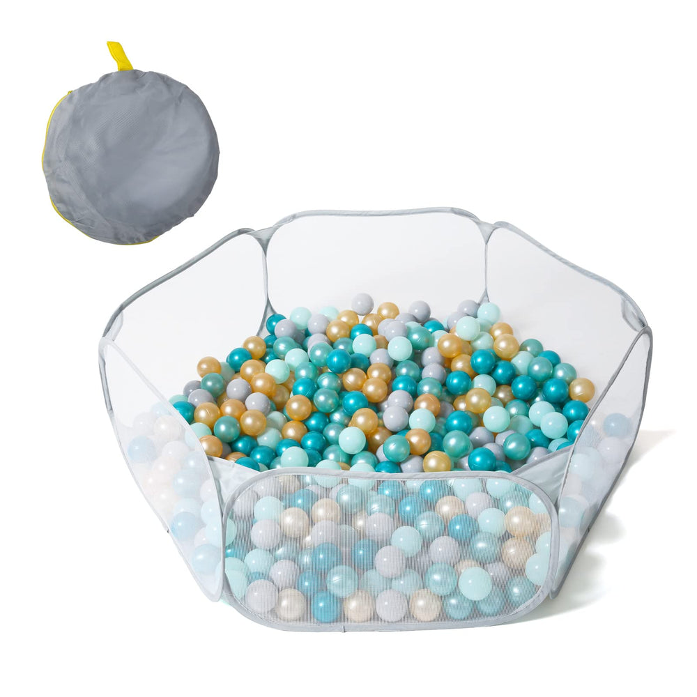 STARBOLO gray kids ball pit open setup for easy indoor play