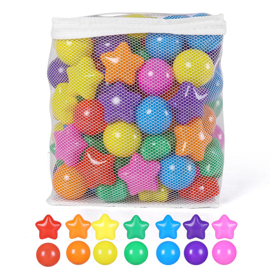 STARBOLO ocean color balls in a pit with seven colors.