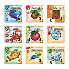 Stardew Valley board game: season deck helps pace the game and plan turns.