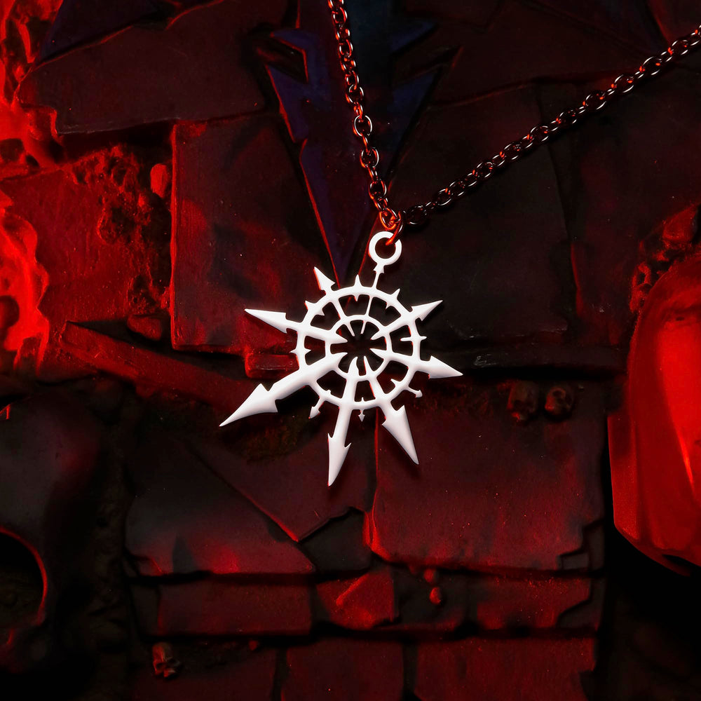 Starforged Chaos Four Gods closeup detail shows a durable stainless steel finish.