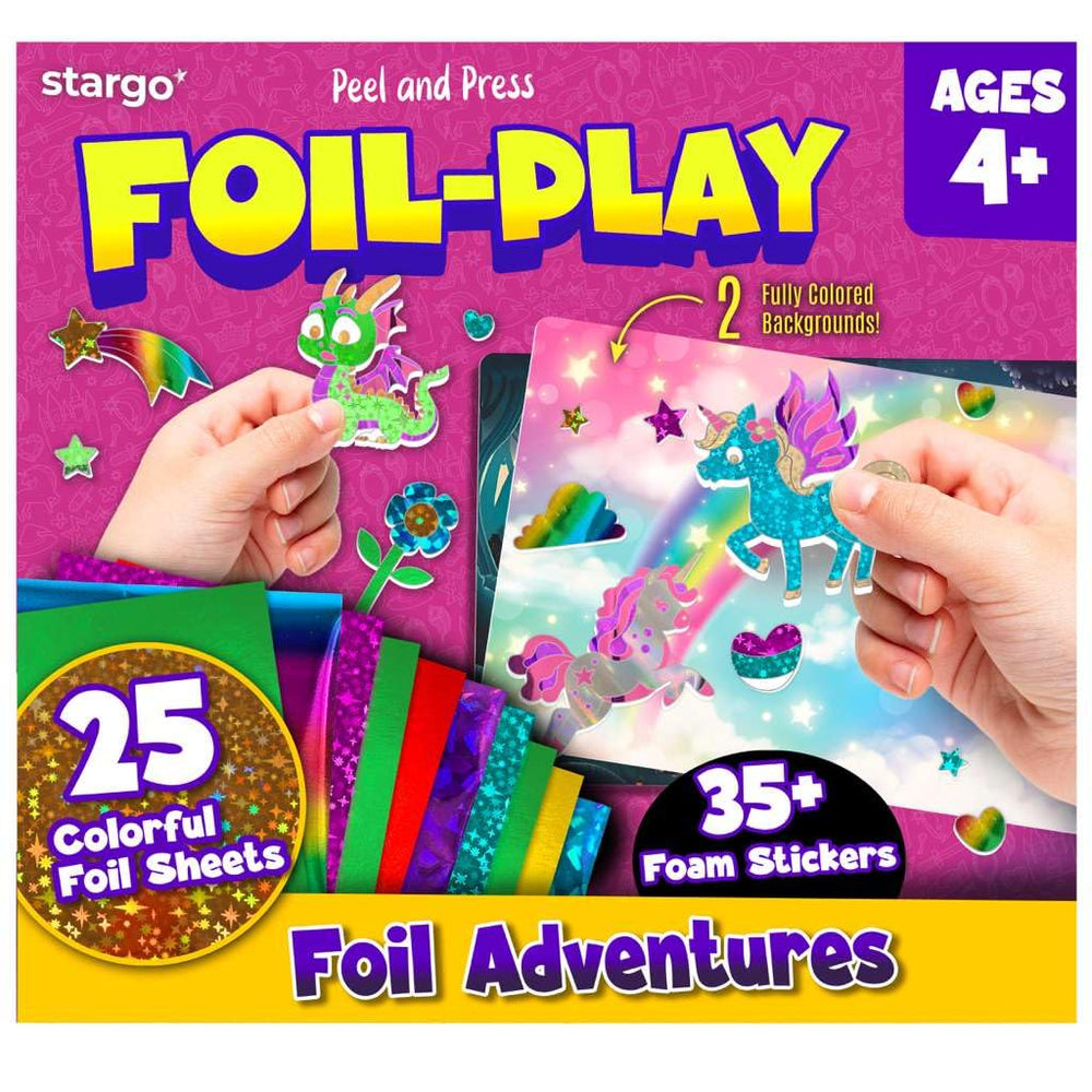Stargo foil art kit fairy castle background sparks imaginative play with shimmering foil details.