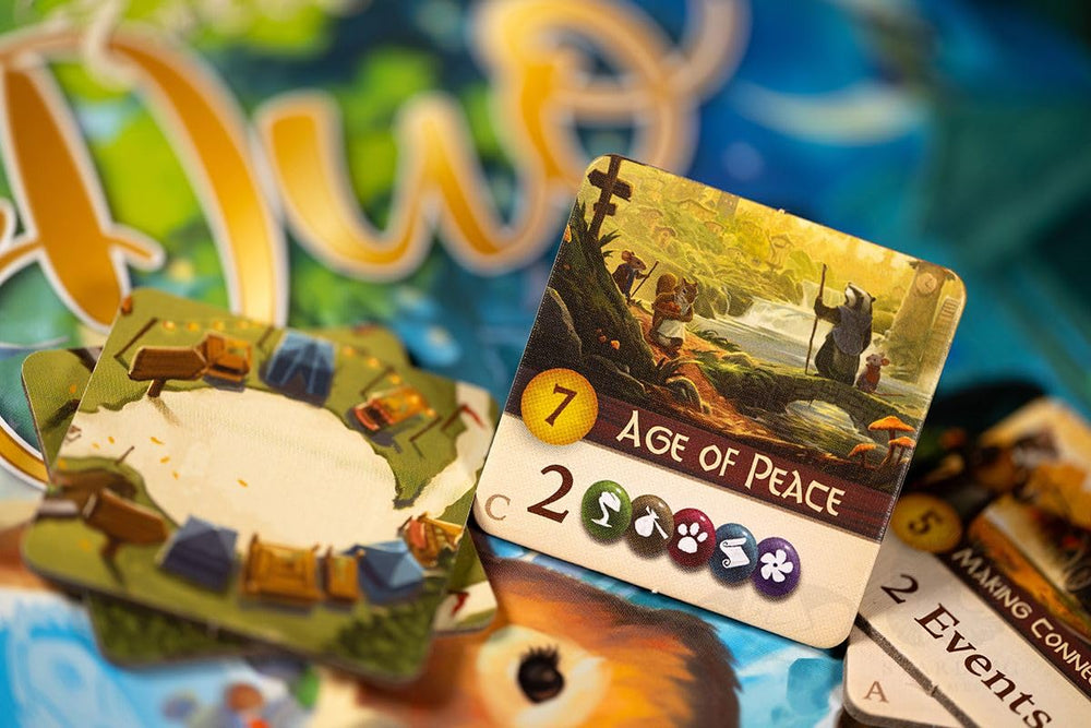 Starling Games Everdell Duo score sheets track progress.
