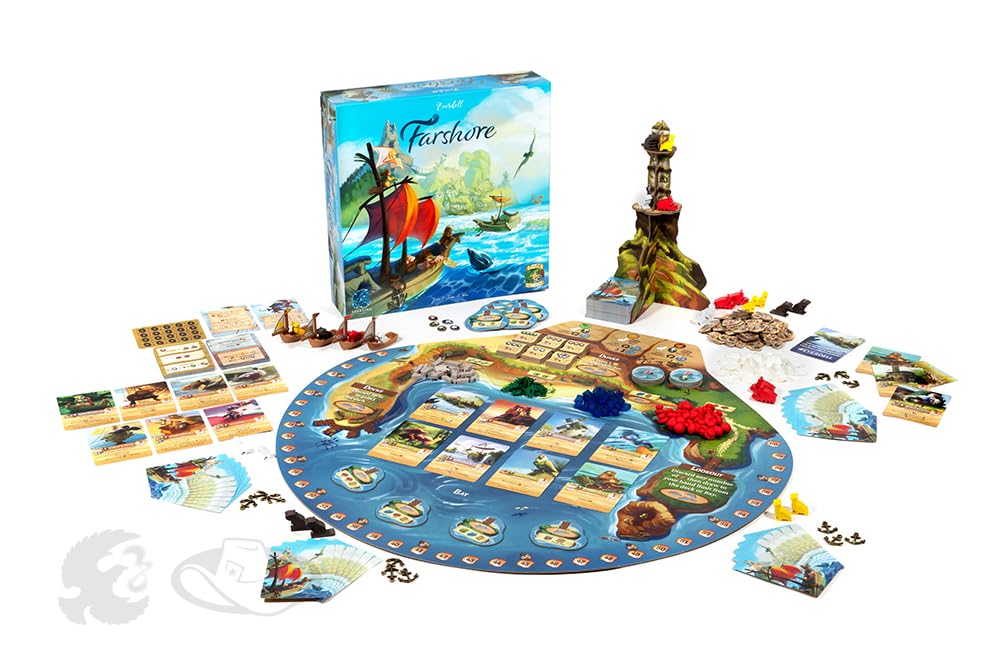 Starling Games Everdell Farshore 3D lighthouse piece adds atmospheric centerpiece to your table.