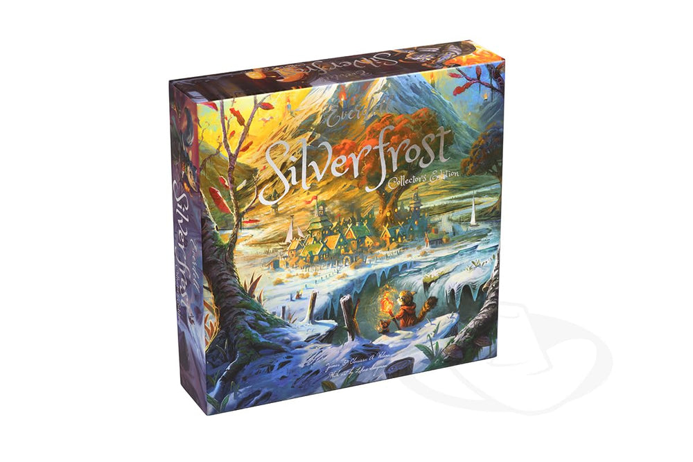 Starling Games Everdell Silverfrost cover art for immersive winter play.