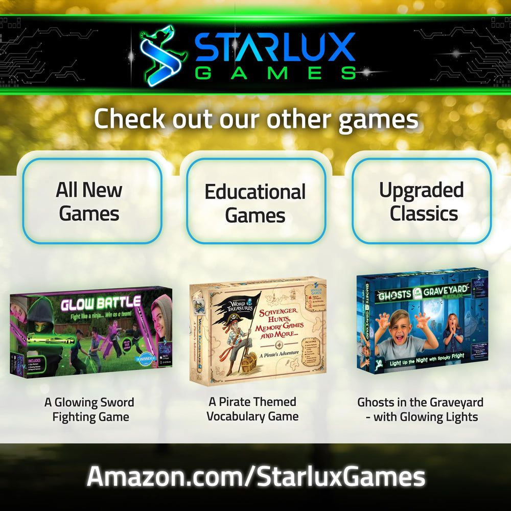 Durable LED bracelets by Starlux keep gameplay going through long evenings.