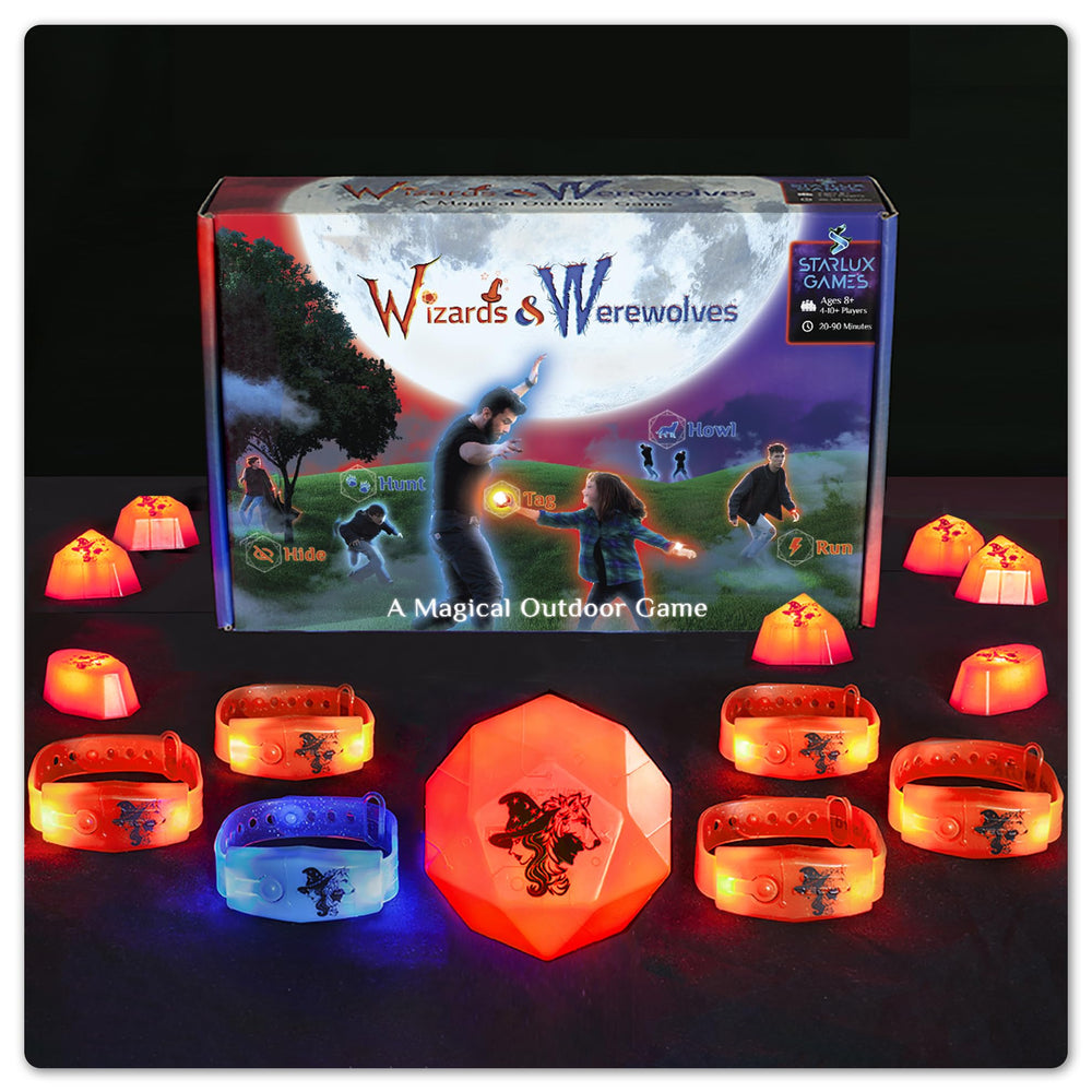 Starlux Wizards Werewolves glow crystals boost nighttime outdoor play.