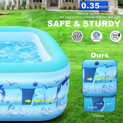 StarOcean large backyard pool measures 100 by 63 by 20 inches for two adults