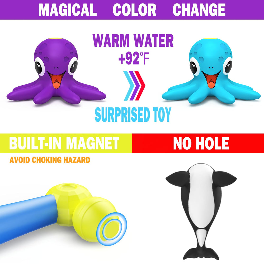 Staroud color changing sea creatures bath toys show vibrant colors in warm water