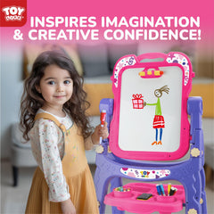 STEAM Life Art Easel height-adjustable design grows with your child.