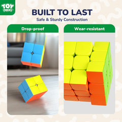 STEAM Life Speed Cube Set display keeps your collection organized.