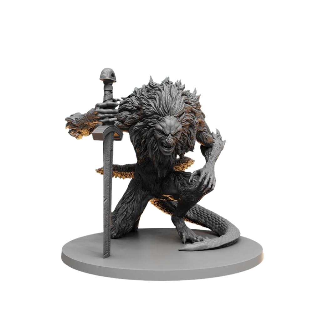 Steamforged Elden Ring Leonine Misbegotten miniature for climactic boss moments