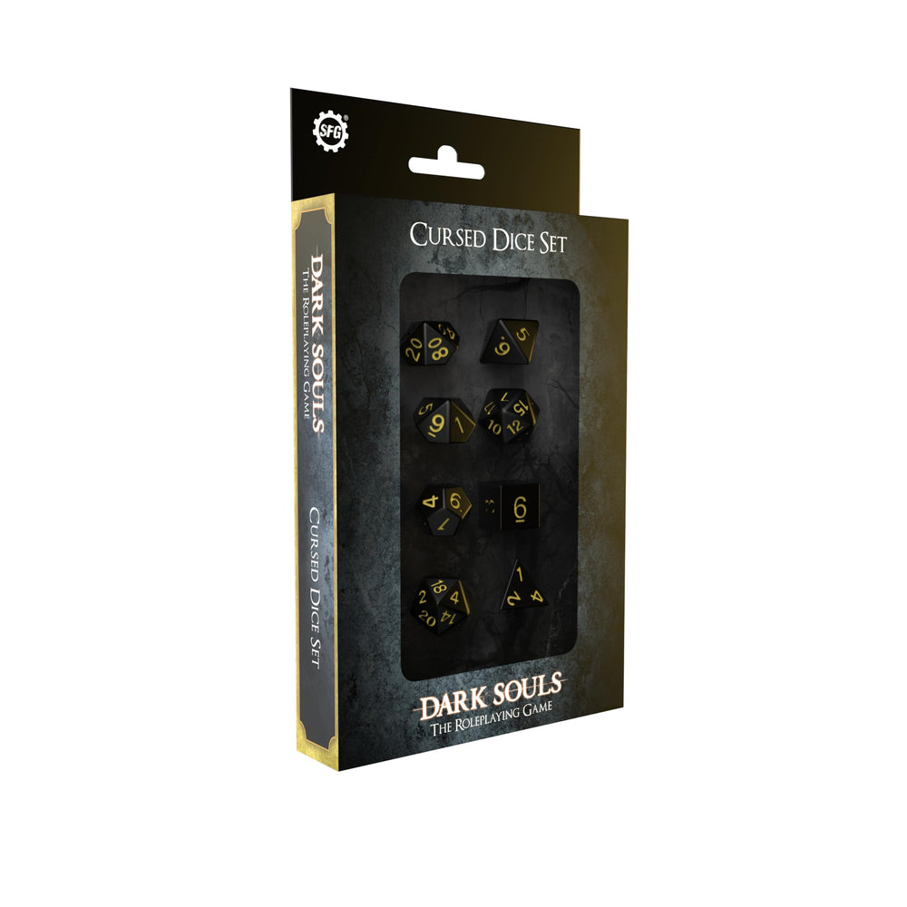 Steamforged Games Dark Souls Cursed Dice Set dice on table close-up