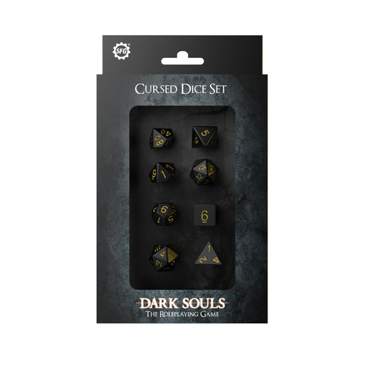 Steamforged Games Dark Souls Cursed Dice Set engraved close-up for precise rolls