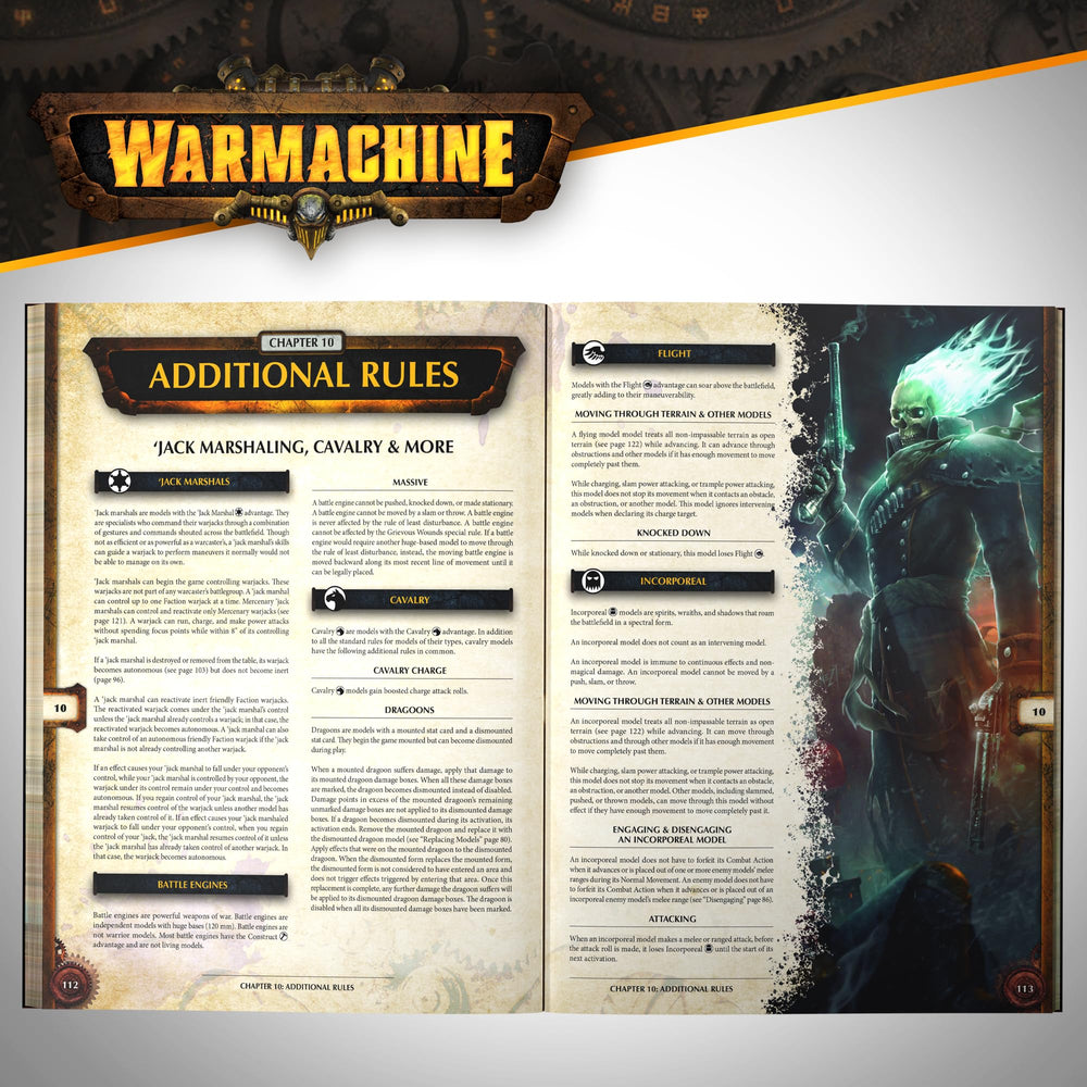 Steamforged Games Warmachine Core Book quickstart guide facilitates fast entry to rules