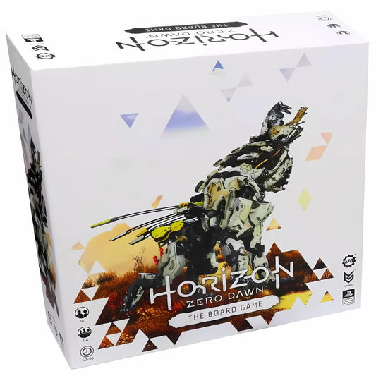 Steamforged Horizon Zero Dawnn Core Game box cover invites players to start an immersive adventure.