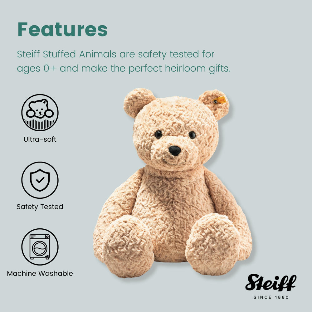 Steiff Jimmy Teddy Bear showcases fine stitching for durable companionship.