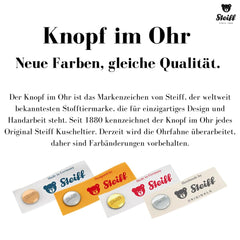 Steiff Stitch toy displays the iconic button-in-ear sign.