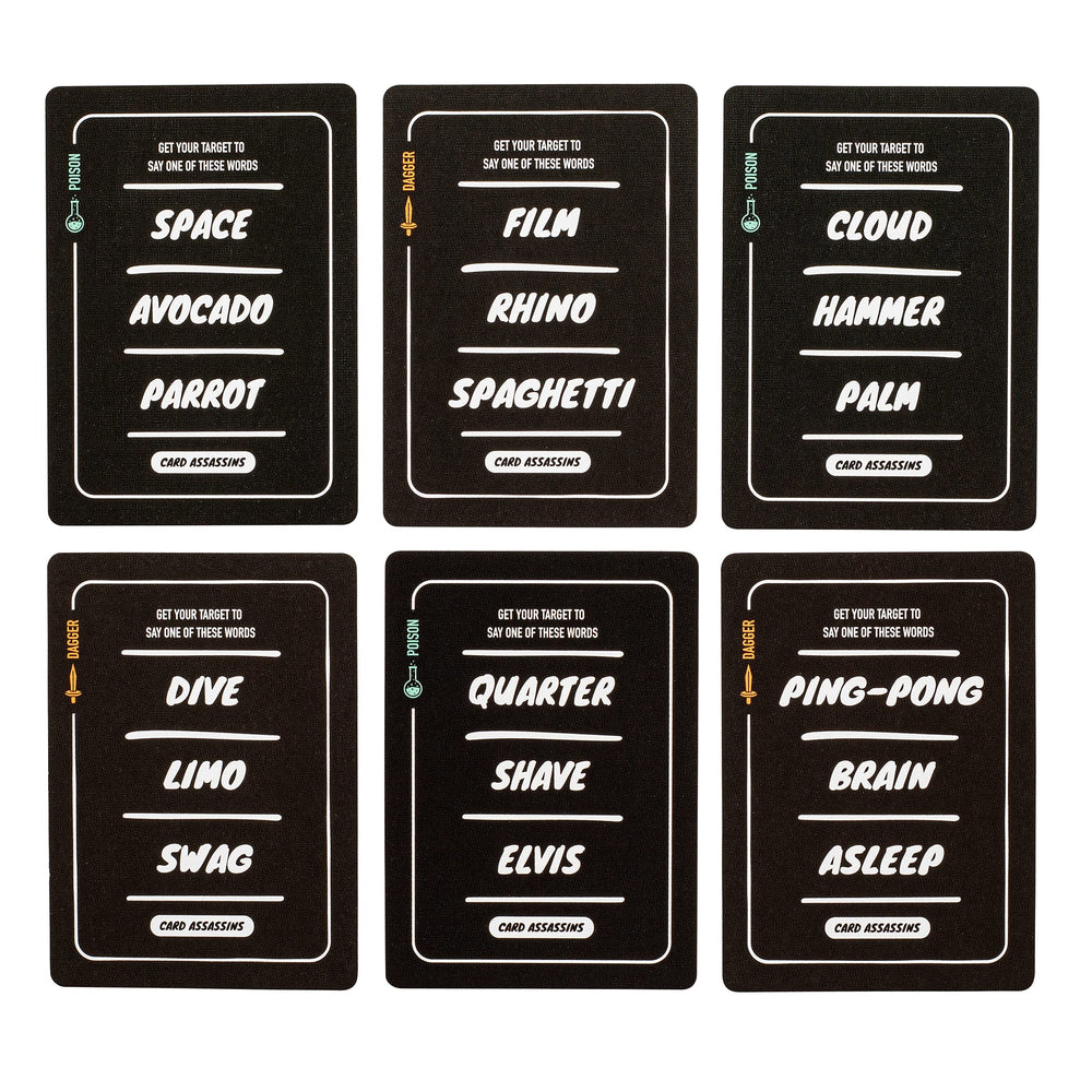 Stellar Factory Card Assassins components laid out for fast play and setup