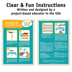STEM Inventions rubber band helicopter kit used in classroom settings for learning
