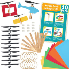 STEM Inventions rubber band helicopter kit opening box for classroom setup