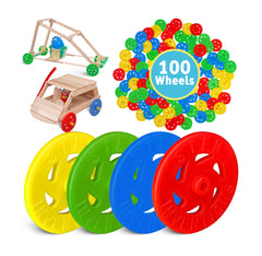 STEM Inventions Toy Wheels bulk pack for DIY cars accelerates classroom projects.