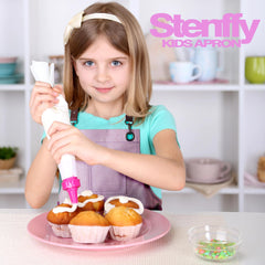 Stenffy Kids Art Apron adjustable straps grow with your child.
