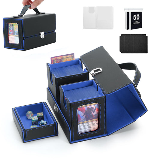 Stepane Commander Deck Box displays the commander card in the front window for quick reference.