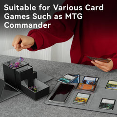 Stepane dice box magnet closure keeps the lid securely closed during transport.