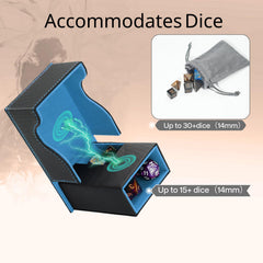 Stepane Dice Box Premium PU Leather protects dice with soft velvet interior.