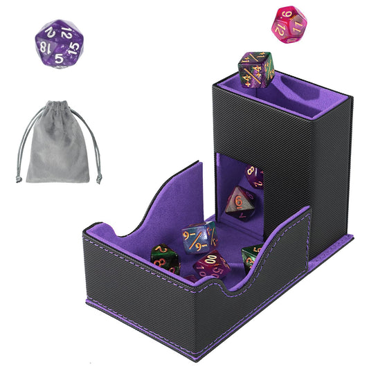 Stepane Dice Roller Tower folded case for portable RPG sessions.