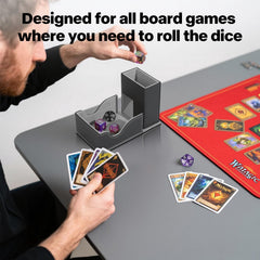 Stepane dice tower packaging ready as a thoughtful gift