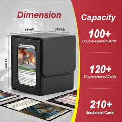 Stepane box includes two dividers and two toploaders for organization.