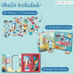 Stephen Joseph magnets kit with four characters for mix-and-match play.