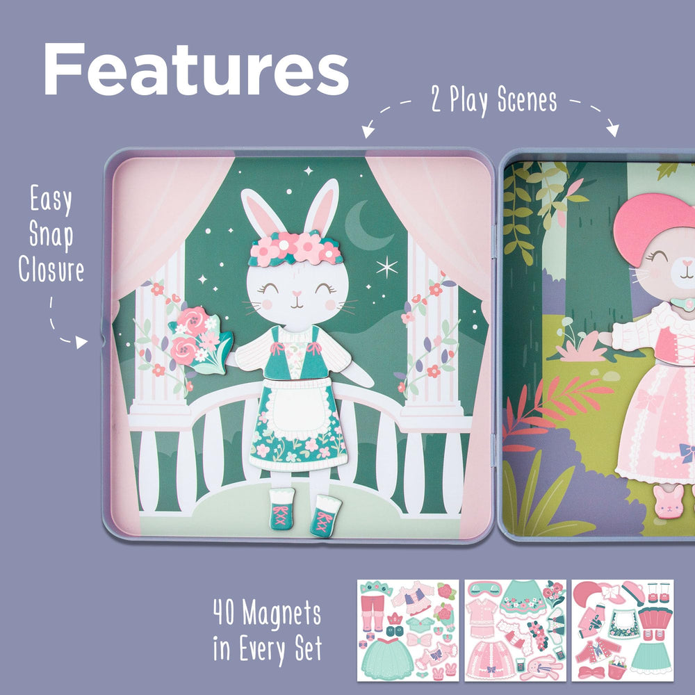 Stephen Joseph Travel Tin: All pieces fit inside for easy clean-up after play.