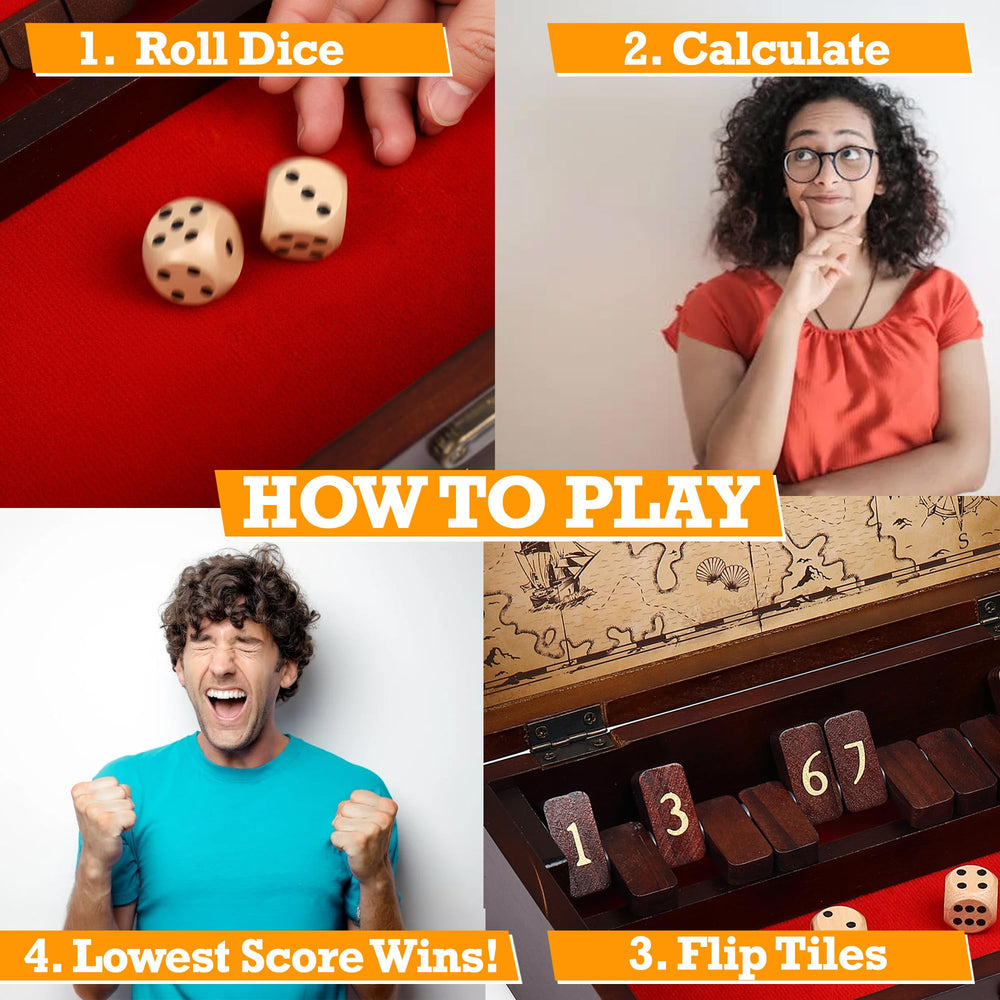 STERLING Games dice and tiles setup supports quick math challenges and social fun.