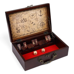 STERLING Games lid with carved compass rose adds nautical charm for display and play.