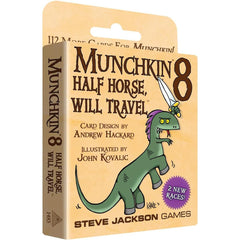 Steve Jackson Games Munchkin 8 Half Horse Will Travel box front for family game night glory.