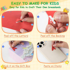 Sticeard self-adhesive letters stick to paper and cardboard
