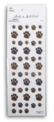 Stickabilities dog paw stickers, 3D puffy decals for scrapbooks and crafts.
