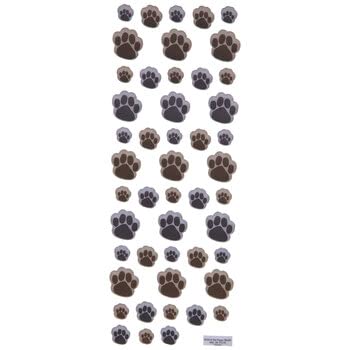 Stickabilities dog paw stickers on pages, perfect for kids crafts and classroom projects.