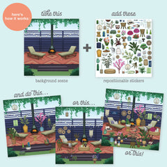 Sticker & Chill vivid floral details suitable for quick mood-boosting projects.