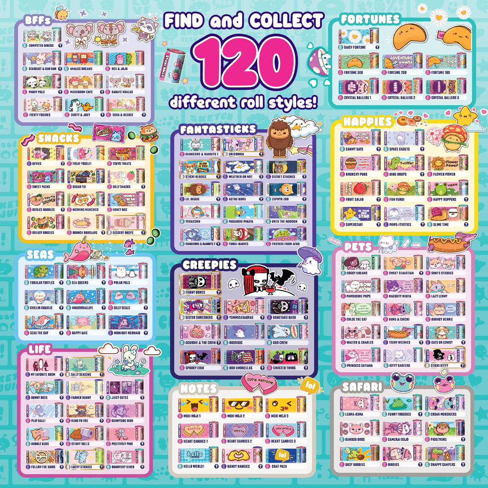STICKI ROLLS collection with over 1000 designs to discover.